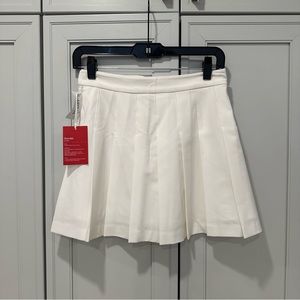 Aritzia Sunday Best Olive pleated miniskirt